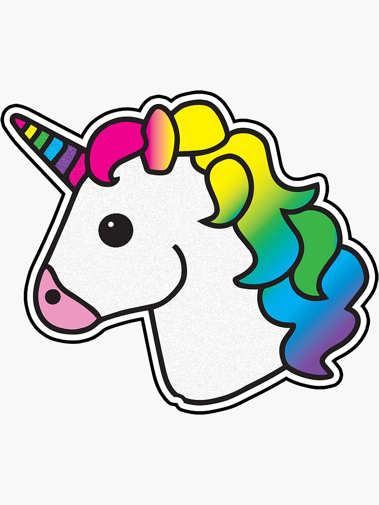 unicorn rainbow sticker sticker by danikates redbubble