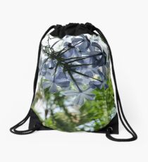 blue flower #2 Drawstring Bag