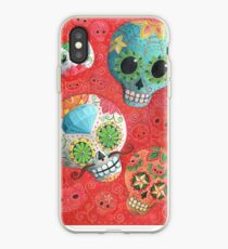 Colourful Sugar Skulls iPhone Case