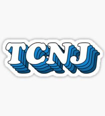 3D Retro TCNJ Blue Sticker