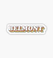3D Retro Rainbow Belmont Sticker