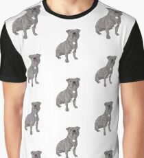Blue Staffordshire Terrier 2 Graphic T-Shirt