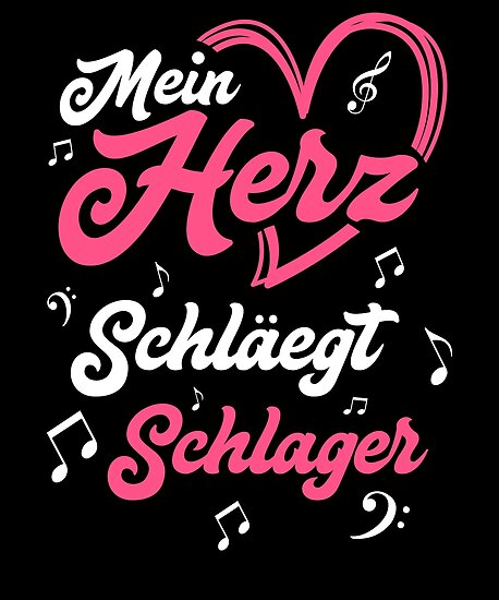 "Mein Herz Schlägt Schlager" Poster by SpassMussSein Redbubble