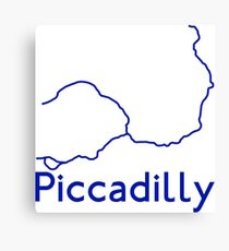 London Underground Piccadilly Line Map Canvas Print