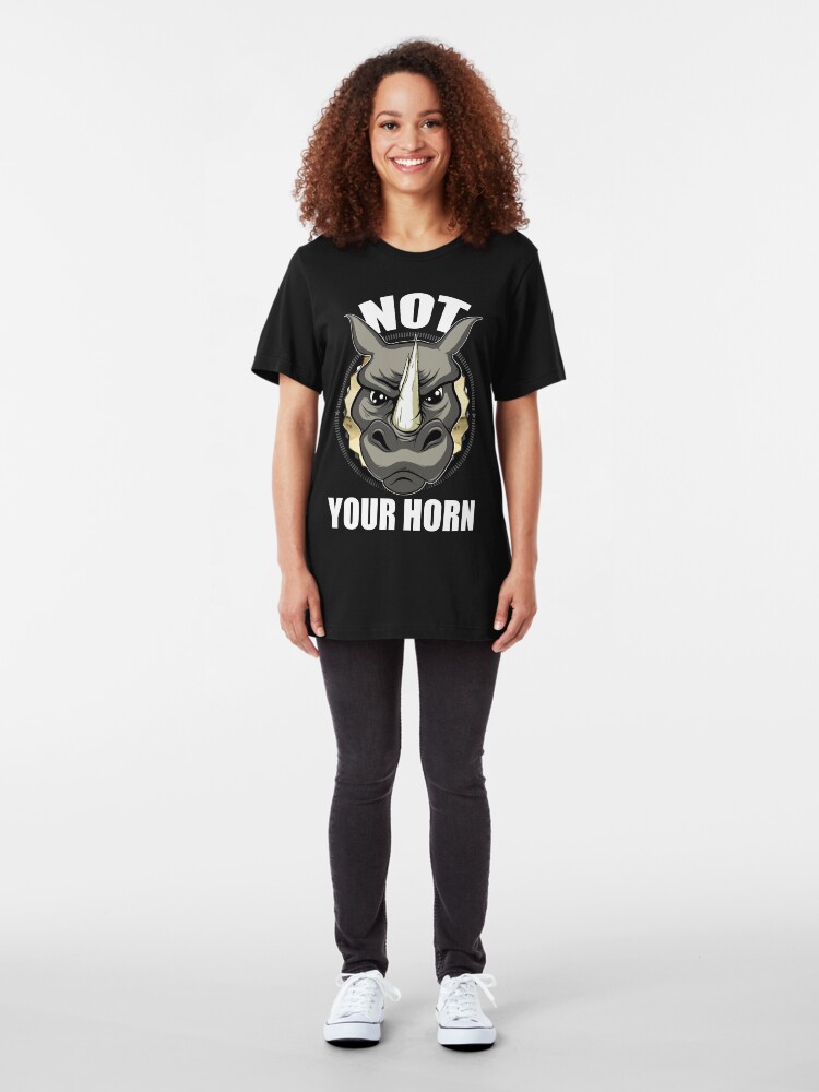 Alternate view of VeganChic ~ Not Your Horn Slim Fit T-Shirt