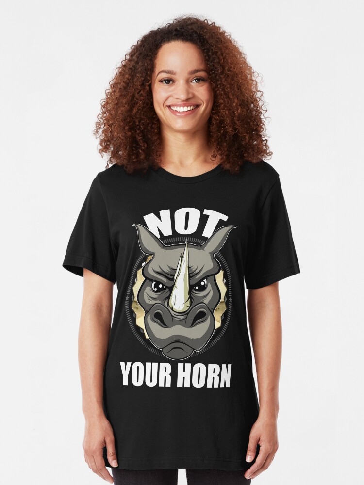 Alternate view of VeganChic ~ Not Your Horn Slim Fit T-Shirt