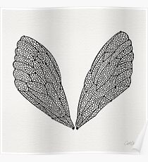 Black Cicada Wings Poster