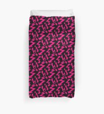 Retro 80's Lightning Arrow by 'Chillee Wilson' Duvet Cover