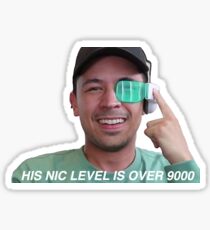 his nic level is over 9000 Sticker