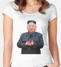Kim Jong Izz-Ung Tailliertes Rundhals-Shirt