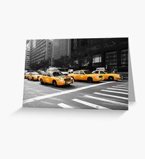 New York Yellow Cabs Greeting Card
