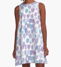 Bunch of blue tulips A-Line Dress