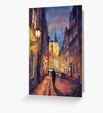 Prague Husova street Greeting Card