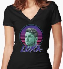 Luka Doncic Women's Fitted V-Neck T-Shirt