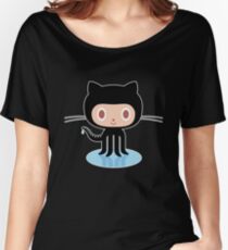 ★ Github octocat Black Women's Relaxed Fit T-Shirt