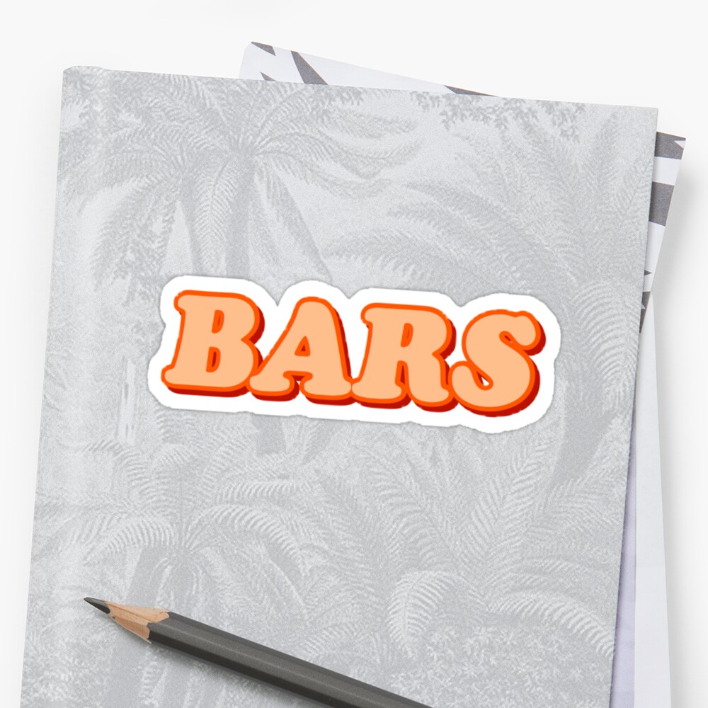 Bars Sticker By Averywagner Redbubble