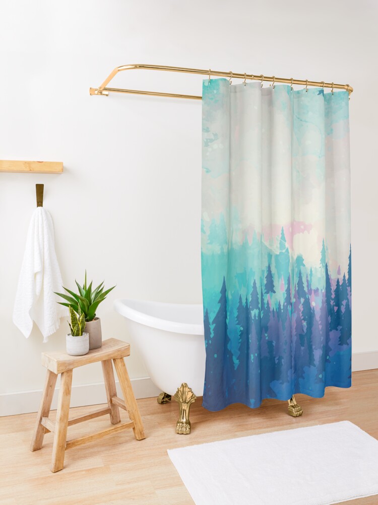 Alternate view of Forest Shower Curtain