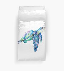 Rainbow Sea Turtle Duvet Cover