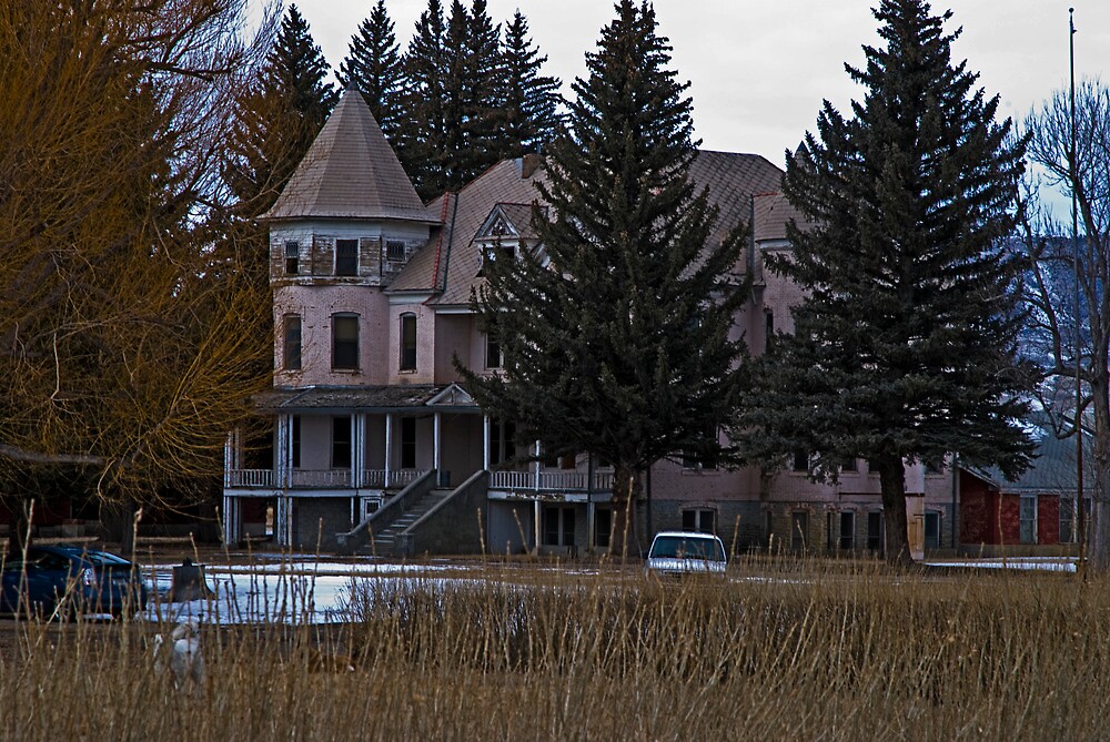 "The Montana State Orphanage 1209 views" by Bryan Spellman Redbubble