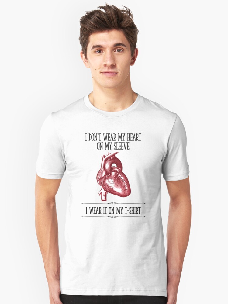Alternate view of I Don't Wear My Heart On My Sleeve Slim Fit T-Shirt