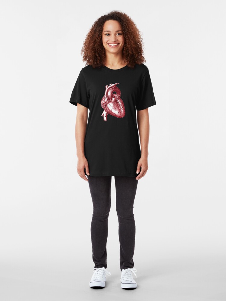 Alternate view of Vintage Heart Graphic Slim Fit T-Shirt