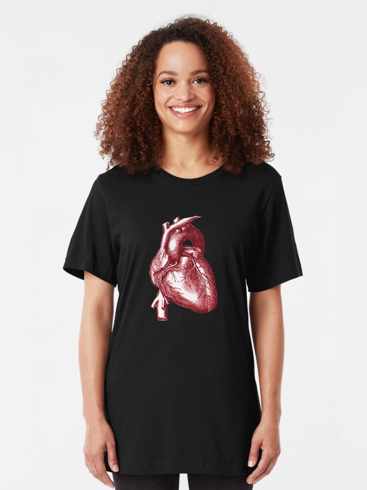 Alternate view of Vintage Heart Graphic Slim Fit T-Shirt