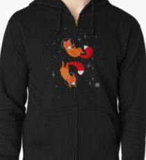 Space Foxes Zipped Hoodie