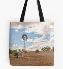 Windmill...Ploughed Paddocks... Tote Bag