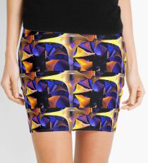 Cobalt Orange Star Mini Skirt
