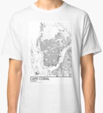 Cape Coral map poster print wall art, Florida gift printable, Home and Nursery, Modern map decor for office, Map Art, Map Gifts Classic T-Shirt
