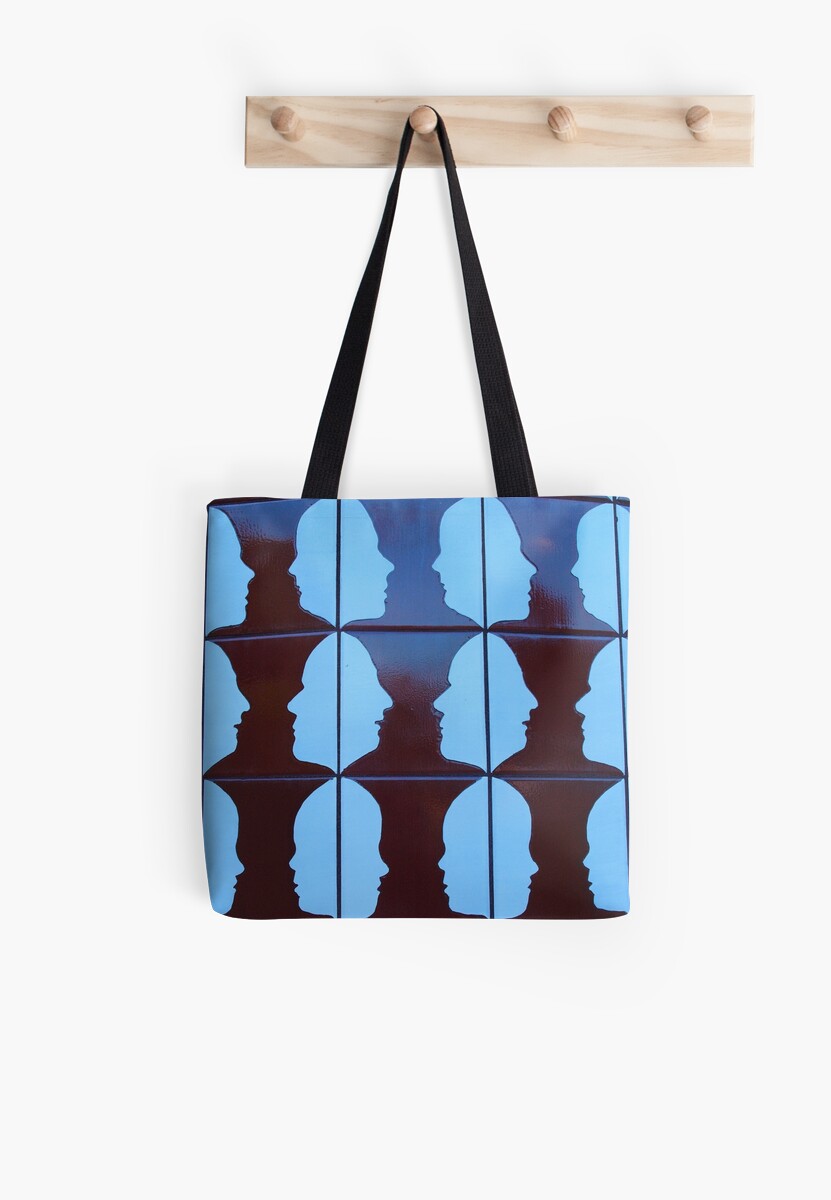 places and faces tote bag