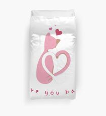 loves you, Love you babe, I love you, valentines day Duvet Cover