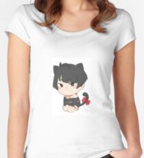 Katzenjunge Tailliertes Rundhals-Shirt