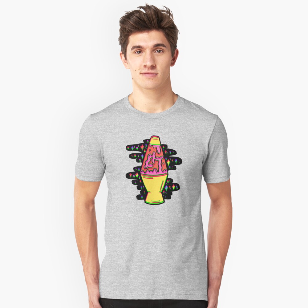 Lit Lava Lamp in pink in 3D Slim Fit T-Shirt