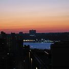 #sunset, #city, #dusk, #water, #cityscape, #architecture, #river, #sky, #reflection, #skyscraper by znamenski