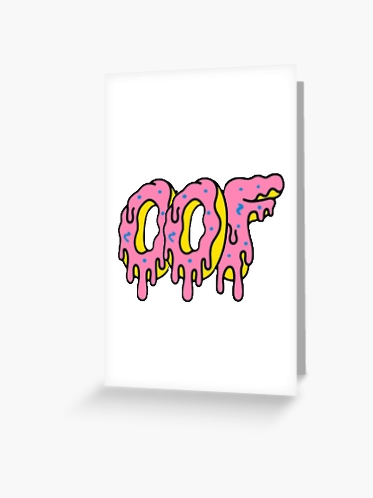 Oof Donut Greeting Card By Lukaslabrat Redbubble - roblox dab greeting card by jarudewoodstorm redbubble