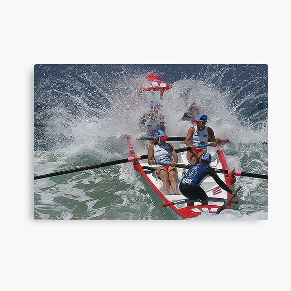 Jan Juc power through a wave Canvas Print