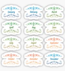 Bujo Stickers - Months by @risottoart - check out my shop! Sticker