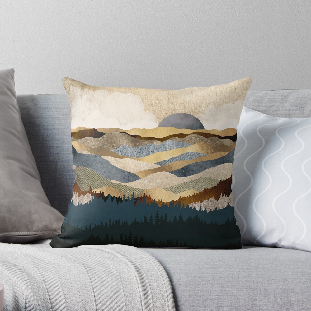 Golden Vista Throw Pillow
