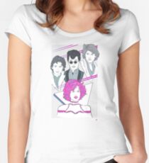 Schön in pink Tailliertes Rundhals-Shirt