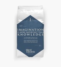 Funda nórdica Citas de: Albert Einstein en Imaginación - Cartel, camiseta, adhesivo y regalos