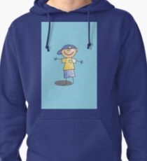 Boy in Cap by Chillee Wilson Pullover Hoodie