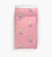 Girl Jumping by Chillee Wilson Duvet Cover