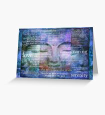 Buddha Awakening spiritual art with quotes Greeting Card