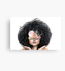 Fro and Flowers Canvas Print
