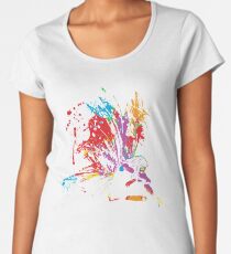 Colorful Fairy Rainbow Art - Cute Faerie Graphic Women's Premium T-Shirt