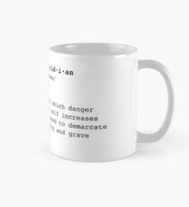 Taza clásica Vantasner Peligro Meridian Definición (negro)
