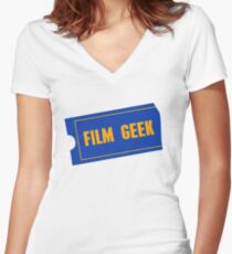 Film Geek Women's Fitted V-Neck T-Shirt