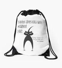 The Well-Read cat - 9 Drawstring Bag