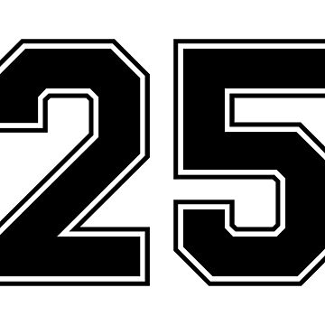 27 American Football Classic Vintage Sport Jersey Number in black number on  white background for american football, baseball or basketball | Poster